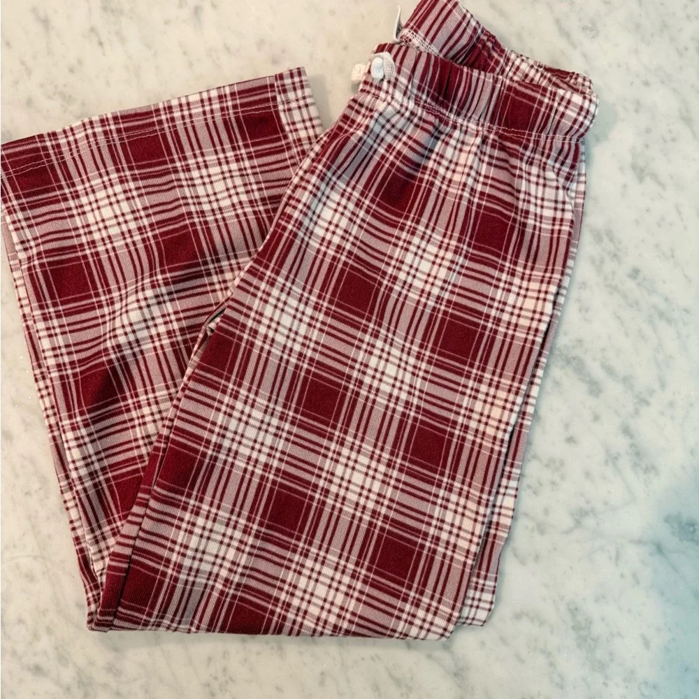 Harvard University Girls Size 7/8 Pajama bottoms Crimson Plaid